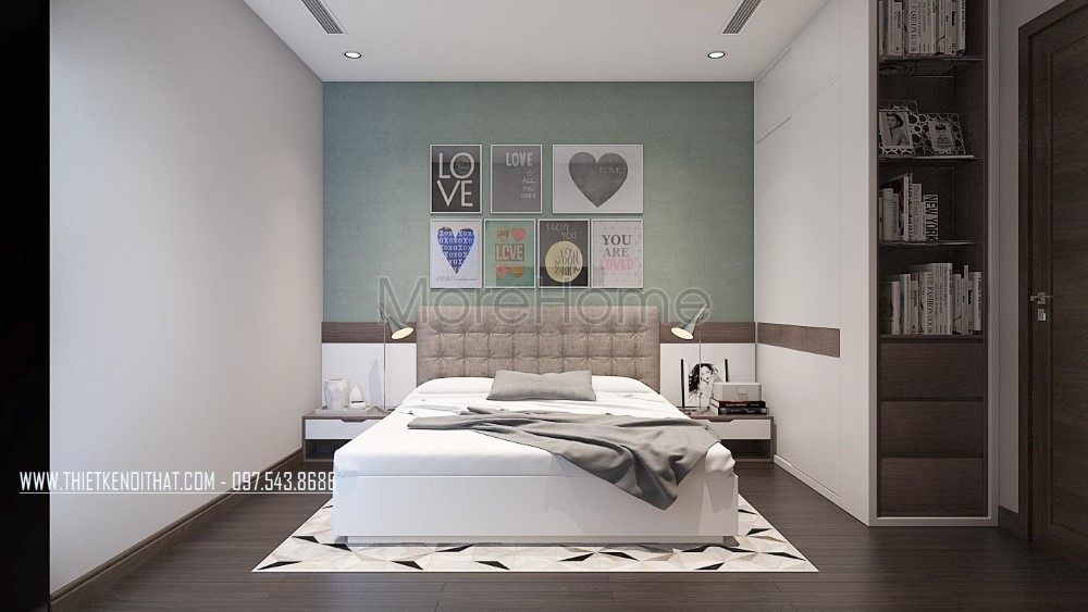 Thiết kế nội thất phòng ngủ chung cư Vinhomes Metropolis Liễu Giai